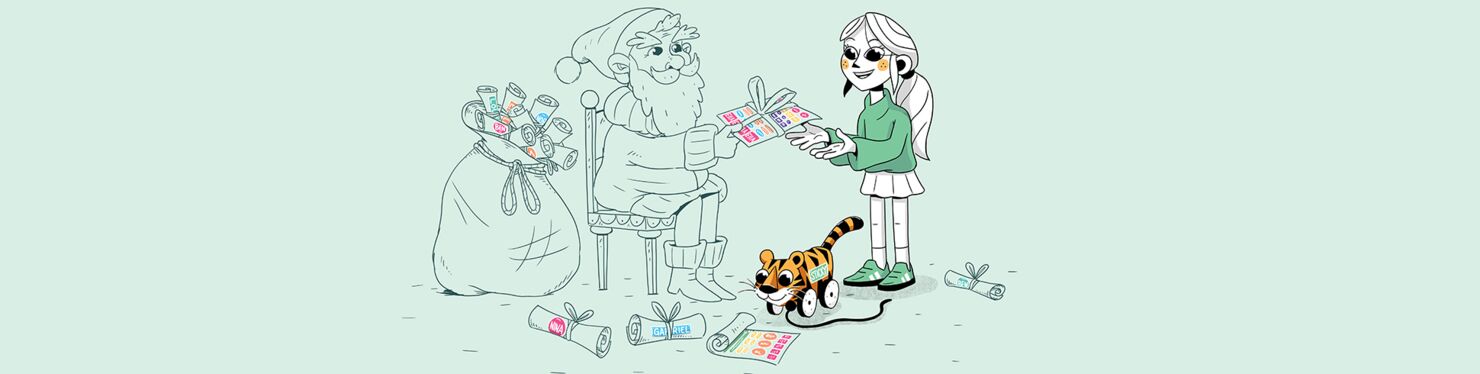 Ella receives a present from St. Nicholas
